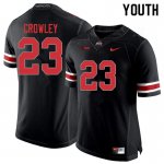 NCAA Ohio State Buckeyes Youth #23 Marcus Crowley Blackout Nike Football College Jersey EJF1845YO